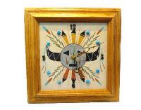 インディアン製作のクロック・壁掛け時計