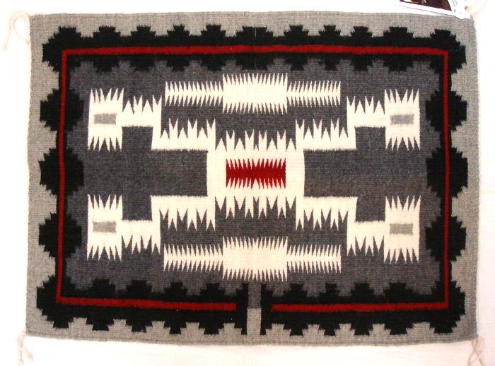 ナバホラグ ナバホ族製作のラグ インディアンラグ織物 ウールラグ
